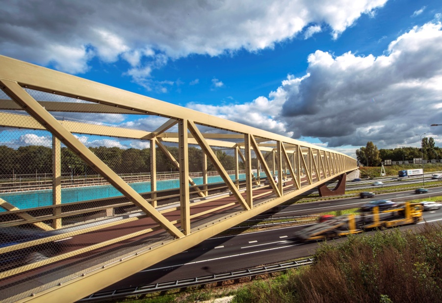 Hybridný most nad diaľnicou A27, Utrecht, Holandsko